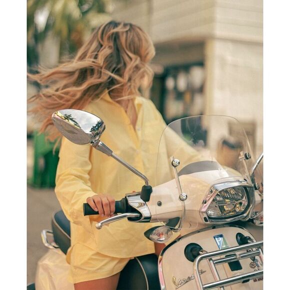 Parke Tops - 1 New Parke Yellow Button Down Boyfriend Poplin Shirt Size XS